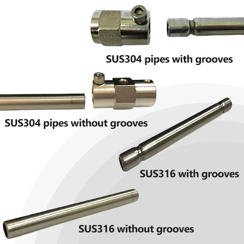 SUS304 pipes with grooves